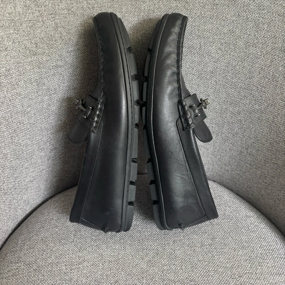 COACH Mott Driver Leather Loafer Moccasin Slip-on Black Men’s Size 8.5D‎